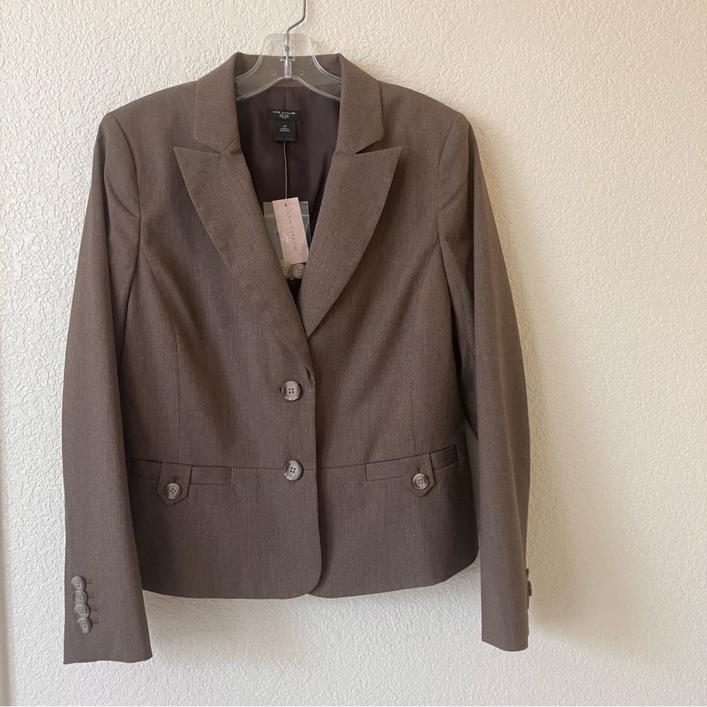 Ann Taylor Women's Brown Blazer 12 P NWT